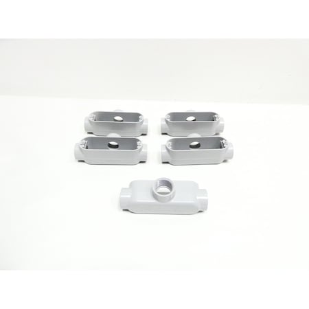 Crouse-Hinds SET OF 5 ALUMINUM 1IN CONDUIT OUTLET BODIES AND BOX T35